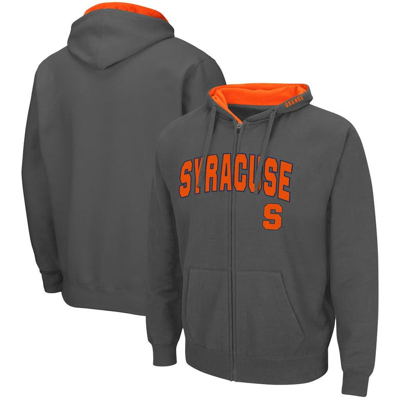 Colosseum Men's  Charcoal Syracuse Orange Arch And Logo 3.0 Full-zip Hoodie