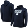 CHAMPION CHAMPION NAVY NORTH CAROLINA TAR HEELS BIG & TALL ARCH OVER LOGO POWERBLEND PULLOVER HOODIE