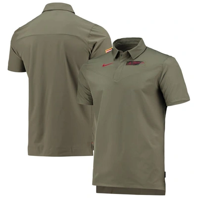 Nike Men's Olive Alabama Crimson Tide Uv Collegiate Performance Polo Shirt