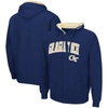 COLOSSEUM COLOSSEUM NAVY GEORGIA TECH YELLOW JACKETS ARCH & LOGO 3.0 FULL-ZIP HOODIE