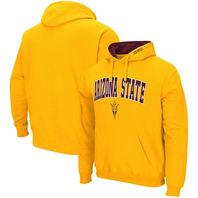 COLOSSEUM COLOSSEUM GOLD ARIZONA STATE SUN DEVILS ARCH & LOGO 3.0 PULLOVER HOODIE