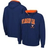 Colosseum Men's Virginia Cavaliers Arch & Logo 3.0 Full-zip Hoodie In Navy