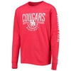 CHAMPION YOUTH CHAMPION RED HOUSTON COUGARS BASKETBALL LONG SLEEVE T-SHIRT