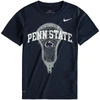 NIKE YOUTH NIKE NAVY PENN STATE NITTANY LIONS LACROSSE PERFORMANCE T-SHIRT