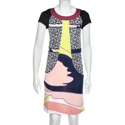 Pre-owned Emilio Pucci Multicolor Printed Jersey Shift Dress S