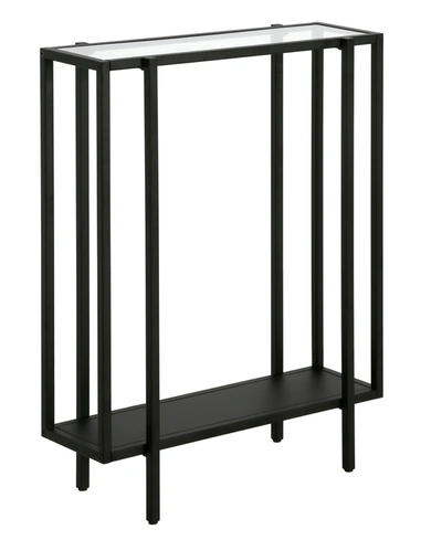 Hudson & Canal Vireo 22" Console Table With Shelf In Blackened Bronze