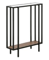 Hudson & Canal Vireo 22" Console Table With Shelf In Blackened Bronze/rustic Oak