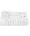 White Sand Pebble Beach Honeycomb Coverlet, King In White