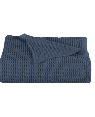 White Sand Pebble Beach Honeycomb Coverlet, Full/queen In Indigo