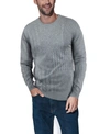 X-ray X Ray Cable Knit Mixed Texture Sweater In Light Gray