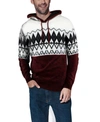 X-ray X Ray Color Block Pattern Hooded Sweater In Jester Red
