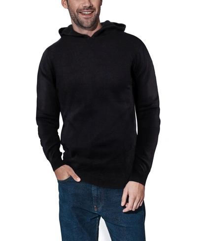 X-ray Men's Basic Hooded Midweight Sweater In Black