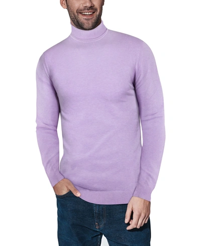 X-ray Men's Turtleneck Pull Over Sweater In Lilac