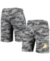 CONCEPTS SPORT MEN'S CHARCOAL AND GRAY ARMY BLACK KNIGHTS CAMO BACKUP TERRY JAM LOUNGE SHORTS