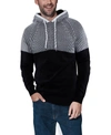 X-ray X Ray Color Blocked Pullover Hooded Sweater In Black