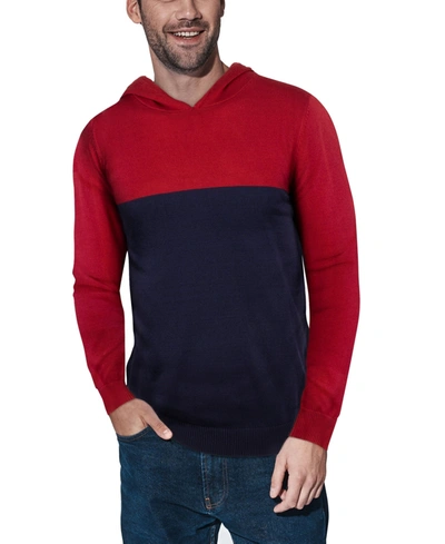 X-ray X Ray Color Block Pullover Hoodie Sweater In Red