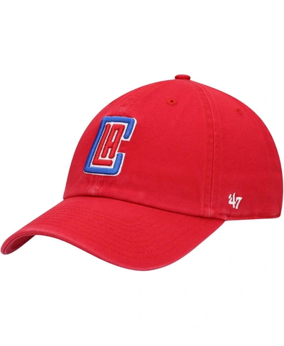 47 Brand Men's Red La Clippers Team Clean Up Adjustable Hat