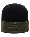 Top Of The World Men's Olive And Black Minnesota Golden Gophers Oht Military-inspired Appreciation Skully Cuffed Knit In Olive/black