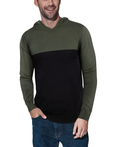 X-ray X Ray Color Block Pullover Hoodie Sweater In Green
