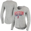 CONCEPTS SPORT CONCEPTS SPORT HEATHERED GRAY BOSTON RED SOX TRI-BLEND LONG SLEEVE T-SHIRT