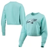 League Collegiate Wear Light Blue Penn State Nittany Lions Corded Timber Crop Pullover Sweatshirt In Light Blue
