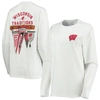 PRESSBOX PRESSBOX WHITE WISCONSIN BADGERS TRADITIONS PENNANT LONG SLEEVE T-SHIRT