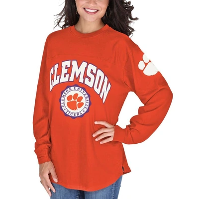 Pressbox Women's Orange Clemson Tigers Edith Long Sleeve T-shirt