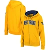 Colosseum Women's Stadium Athletic Gold West Virginia Mountaineers Arched Name Full-zip Hoodie In Gold