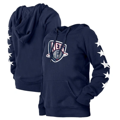 New Era Women's Navy Brooklyn Nets 2021/22 City Edition Pullover Hoodie