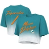 Majestic Women's  Threads Tua Tagovailoa Aqua, White Miami Dolphins Drip-dye Player Name And Number T In Aqua