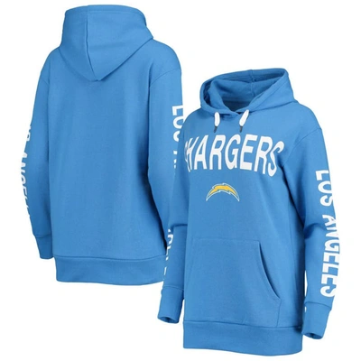 G-iii 4her By Carl Banks Powder Blue Los Angeles Chargers Extra Point Pullover Hoodie