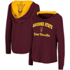 Colosseum Maroon Arizona State Sun Devils Catalina Hoodie Long Sleeve T-shirt In Maroon