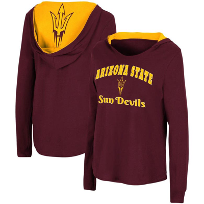 Colosseum Maroon Arizona State Sun Devils Catalina Hoodie Long Sleeve T-shirt