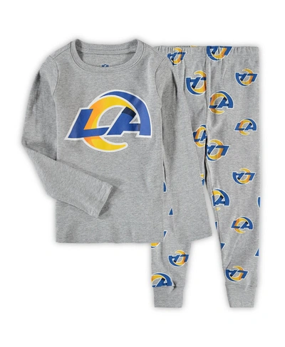 Outerstuff Unisex Preschool Toddler Gray Los Angeles Rams Long Sleeve T-shirt And Pants Sleep Set