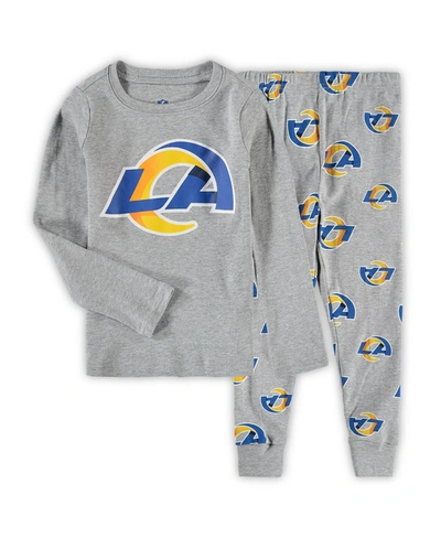 Outerstuff Babies' Unisex Preschool Toddler Gray Los Angeles Rams Long Sleeve T-shirt And Pants Sleep Set
