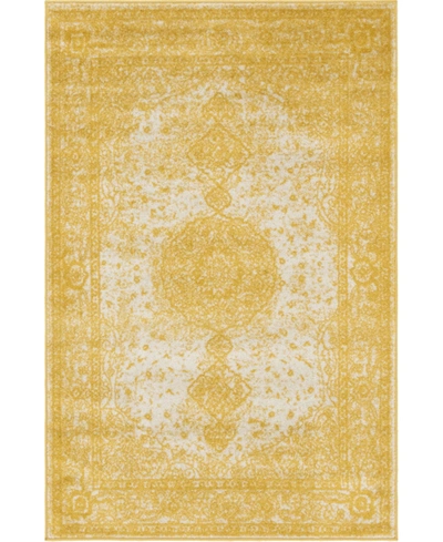 Bayshore Home Closeout!  Mobley Mob1 4' X 6' Area Rug In Yellow