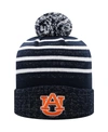 TOP OF THE WORLD WOMEN'S NAVY AUBURN TIGERS SHIMMERING CUFFED KNIT HAT WITH POM