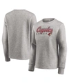 Fanatics Women's Heathered Gray Arizona Coyotes Fan Favorite Script Pullover Sweatshirt In Heathered Gray