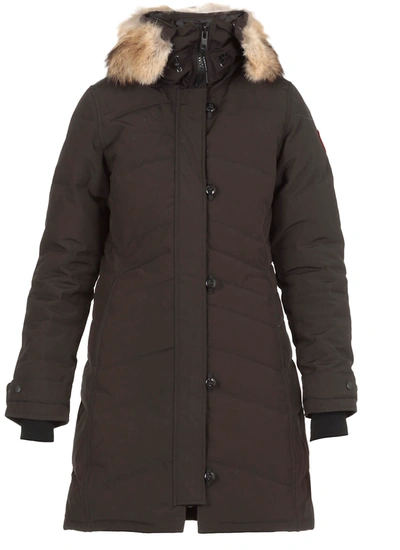 Canada Goose Lorette Fur-hood Down Parka Coat In Black