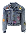 LOLA + THE BOYS GIRL'S ALL ABOUT THE PATCH CROPPED DENIM JACKET