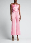 Nanushka Neza Open-back Satin Camisole In Pink