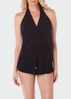 Magicsuit Solid Bianca One-piece Romper In Black