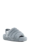 Ugg Fluff Yeah Genuine Shearling Slingback Sandal In Ash Fog