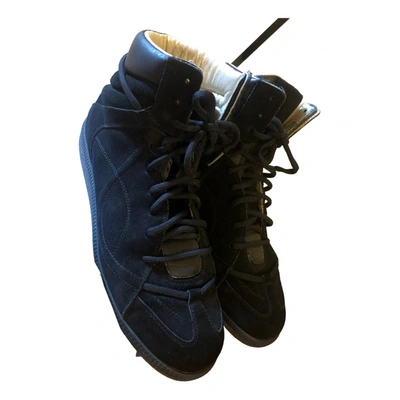 Pre-owned Maison Margiela High Trainers In Black