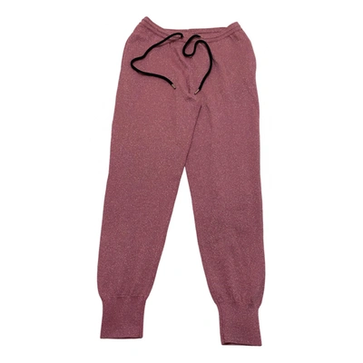 Pre-owned Markus Lupfer Wool Trousers In Pink
