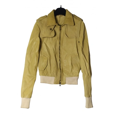 Pre-owned Giorgio Brato Leather Jacket In Beige
