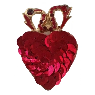 Pre-owned Christian Lacroix Pendant In Red