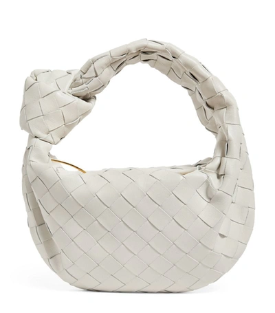 Bottega Veneta Mini Jodie Intrecciato-leather Top-handle Bag In White