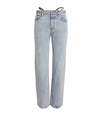 Alexander Wang Strap-detail Low-rise Straight Jeans In Blue