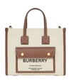 BURBERRY MINI CANVAS FREYA TOTE BAG